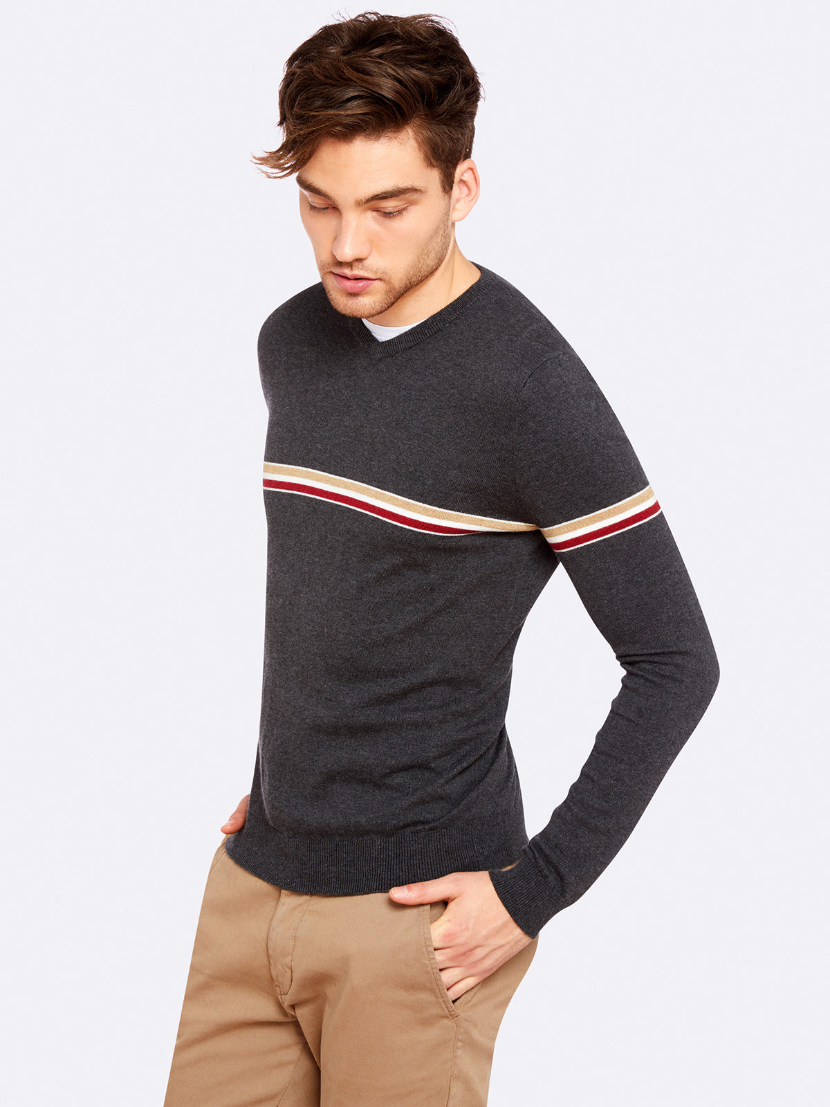 FINN STRIPE DETAIL KNIT