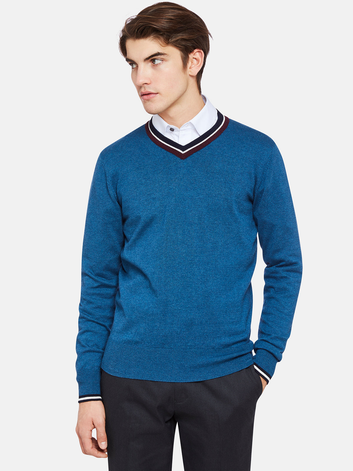 JAX TIPPING V-NECK KNIT