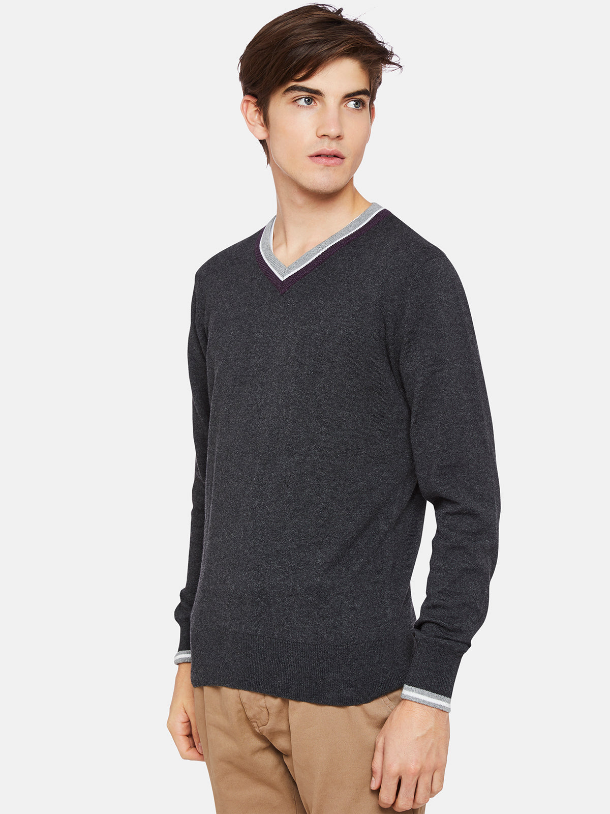 JAX TIPPING V-NECK KNIT