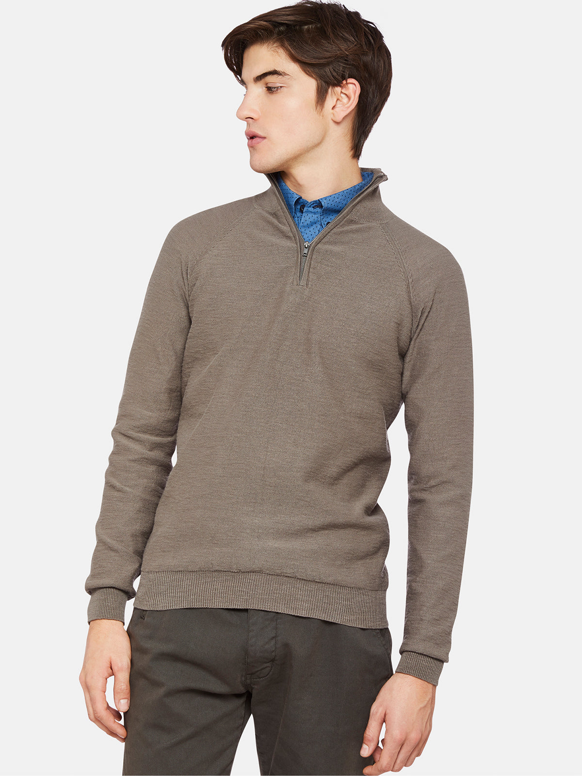 BART ZIP COLLAR KNIT