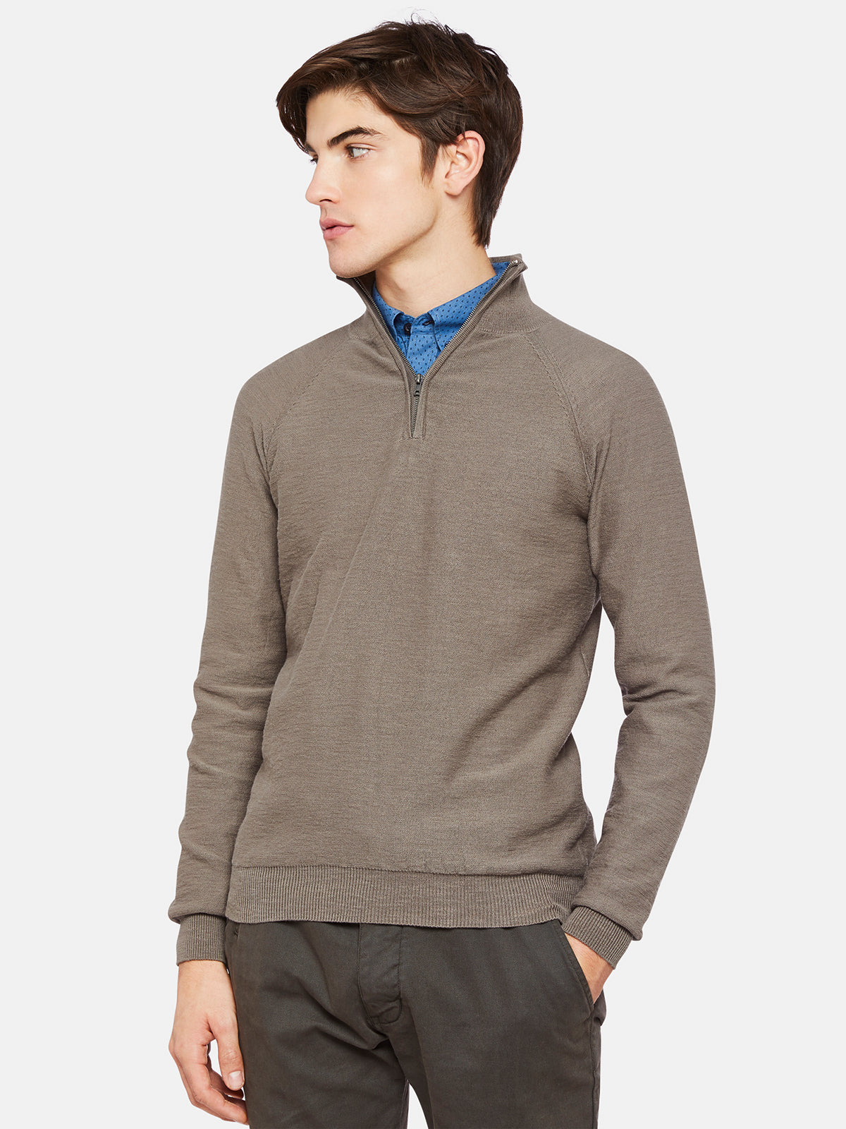 BART ZIP COLLAR KNIT