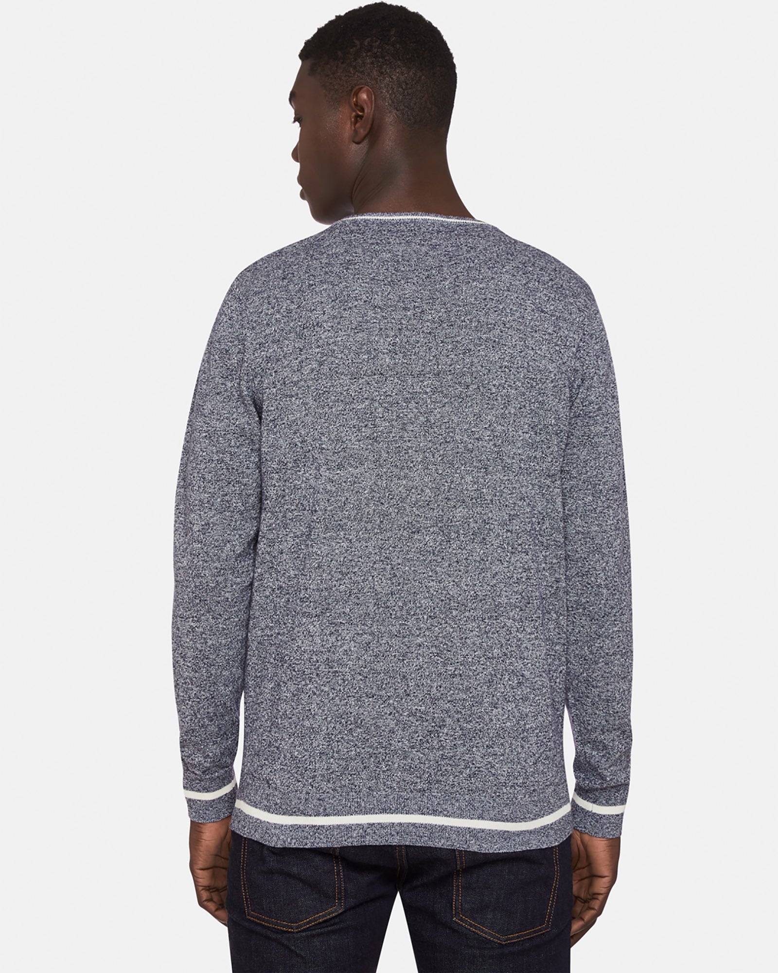 TIPPING V-NECK PULLOVER