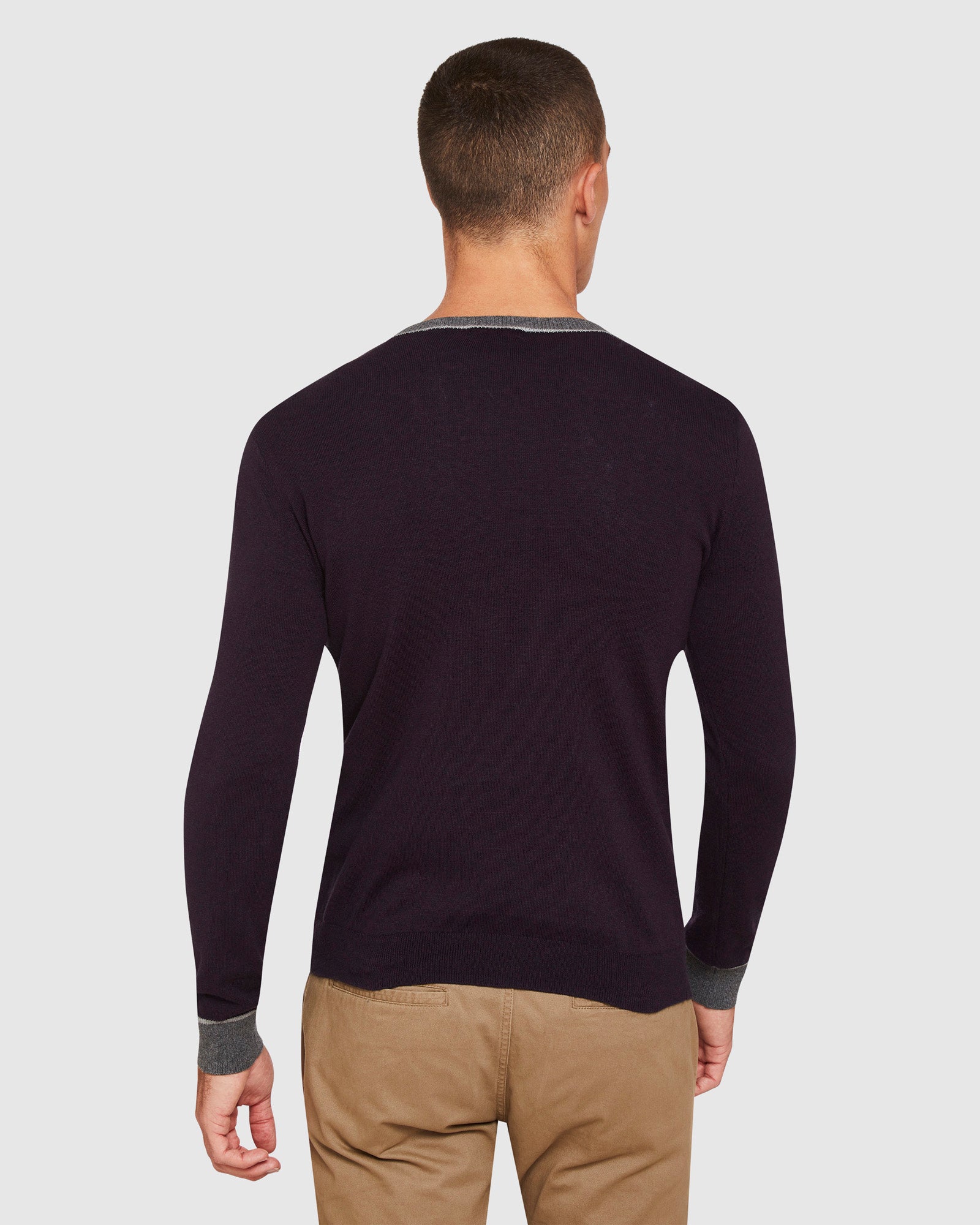 CEDRIC COTTON/CASHMERE VNECK KNIT