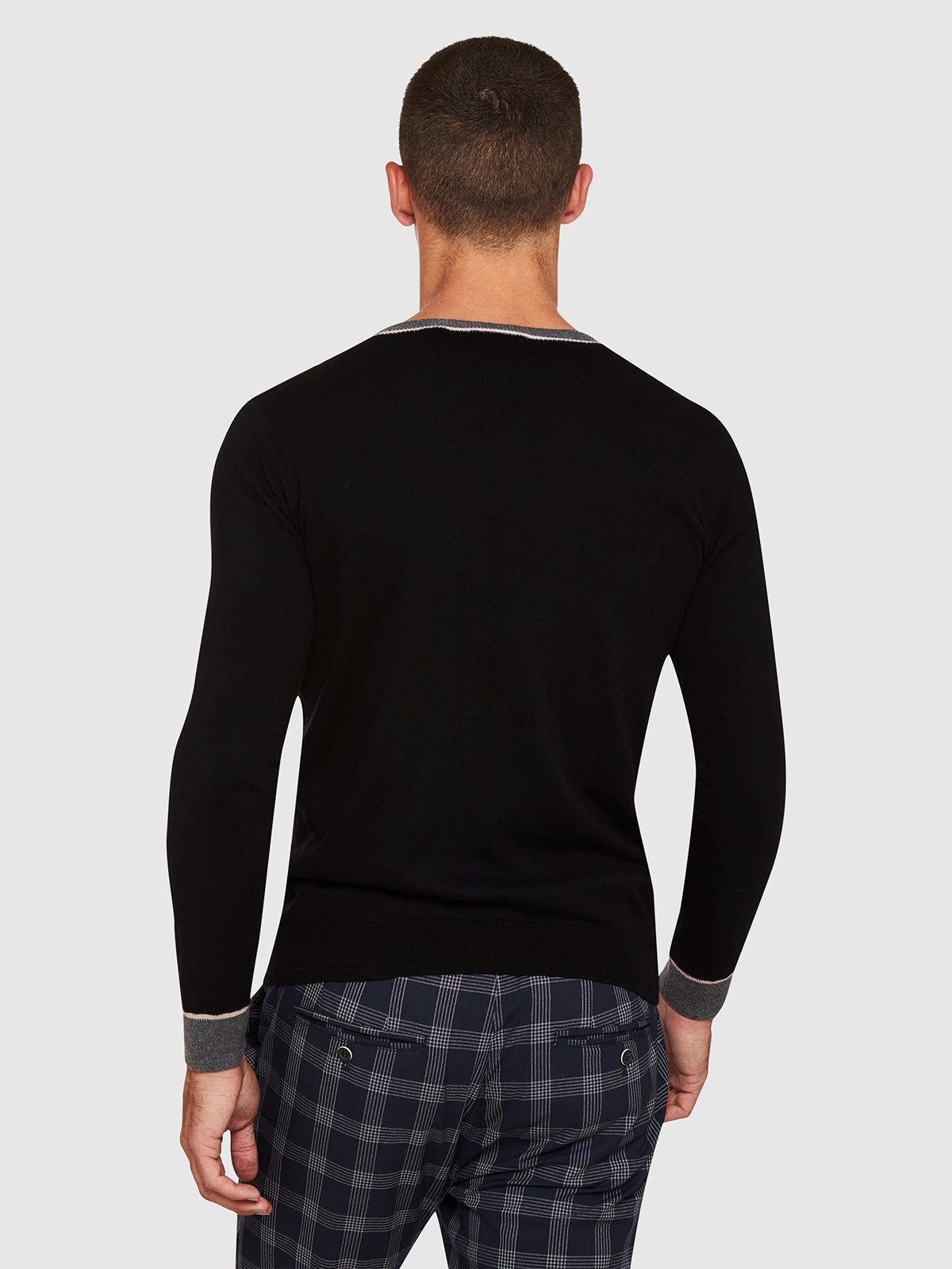 CEDRIC COTTON/CASHMERE VNECK KNIT