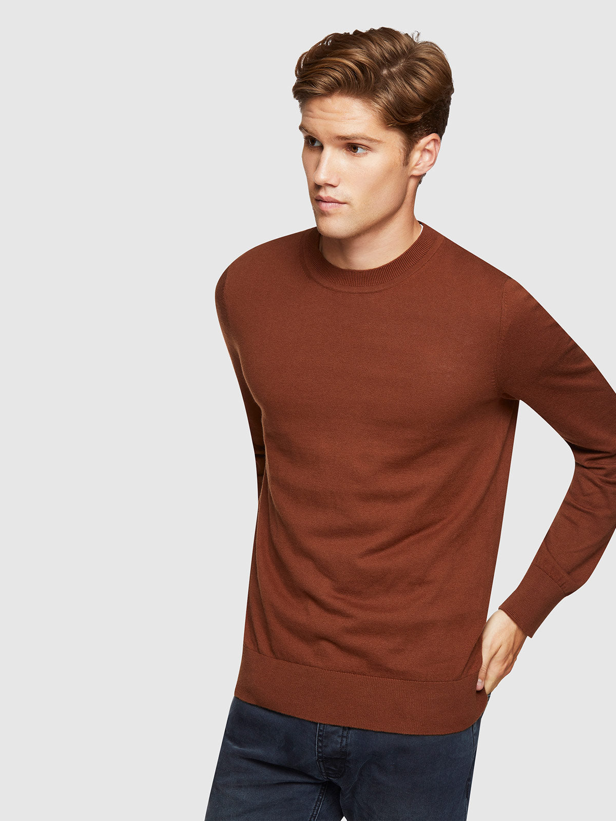 RUPERT COTTON/CASHMERE CREW NECK