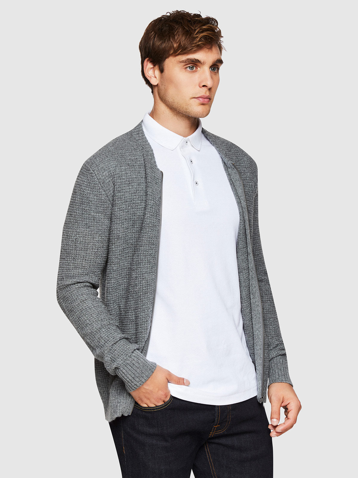 FERGUS ZIP CARDIGAN