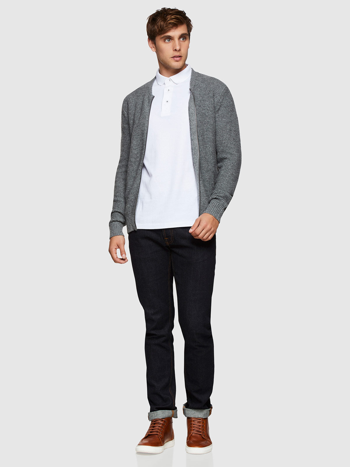 FERGUS ZIP CARDIGAN