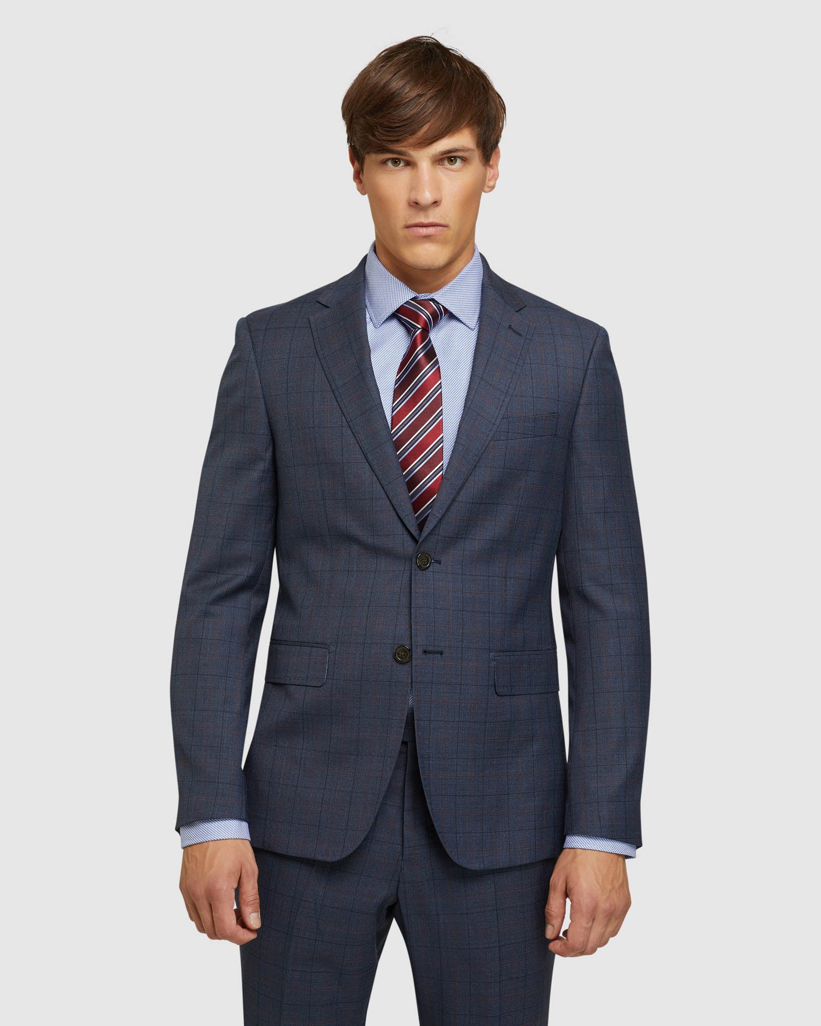 BYRON WOOL STRETCH CHECKED JACKET