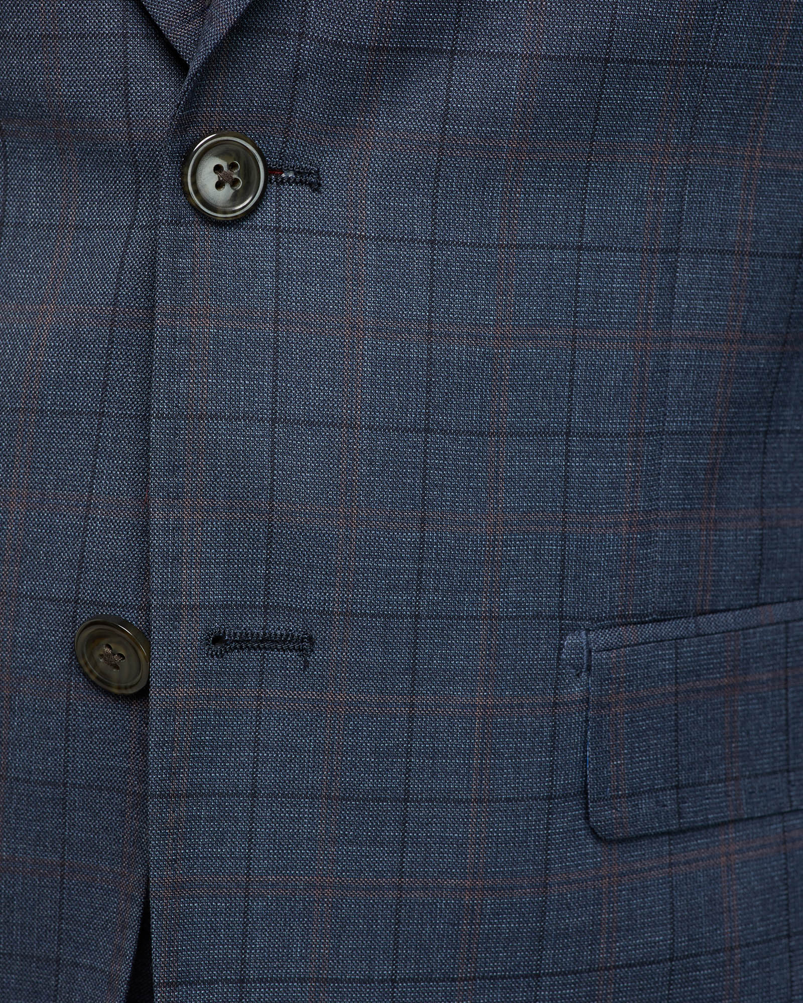 BYRON WOOL STRETCH CHECKED JACKET