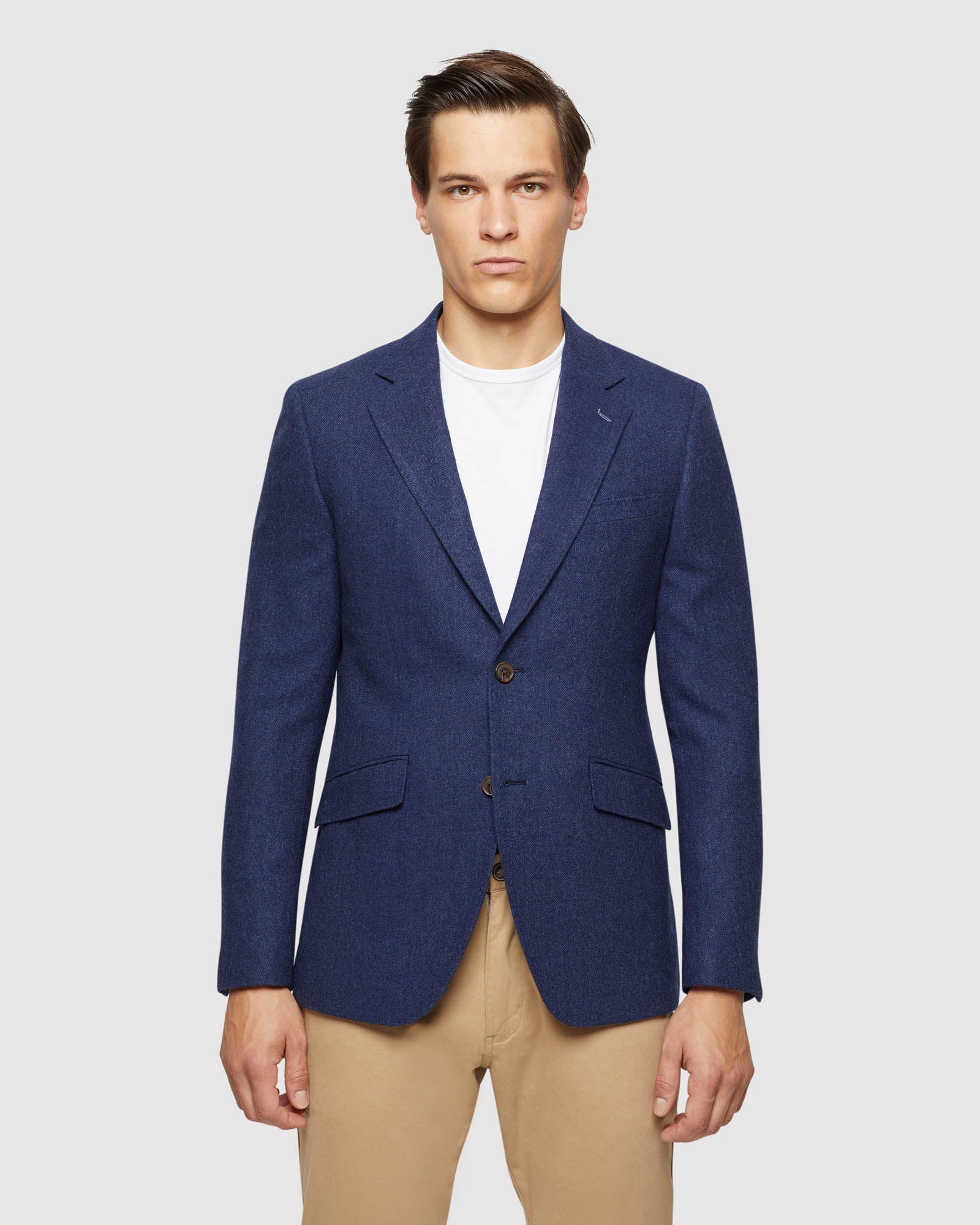 BLAKE WOOL BLEND HERRINGBONE BLAZER