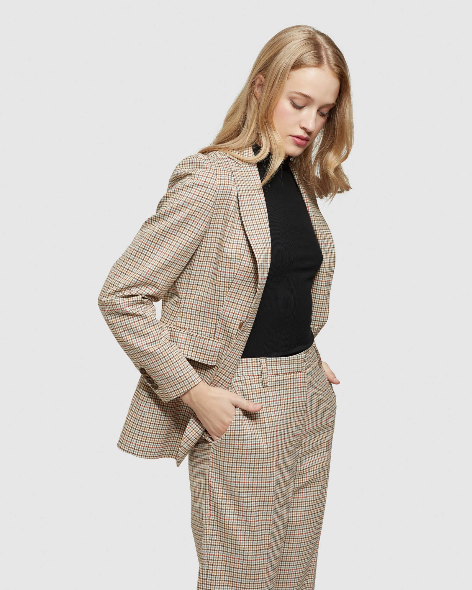 LOLA STRETCH ECO CHECKED BLAZER