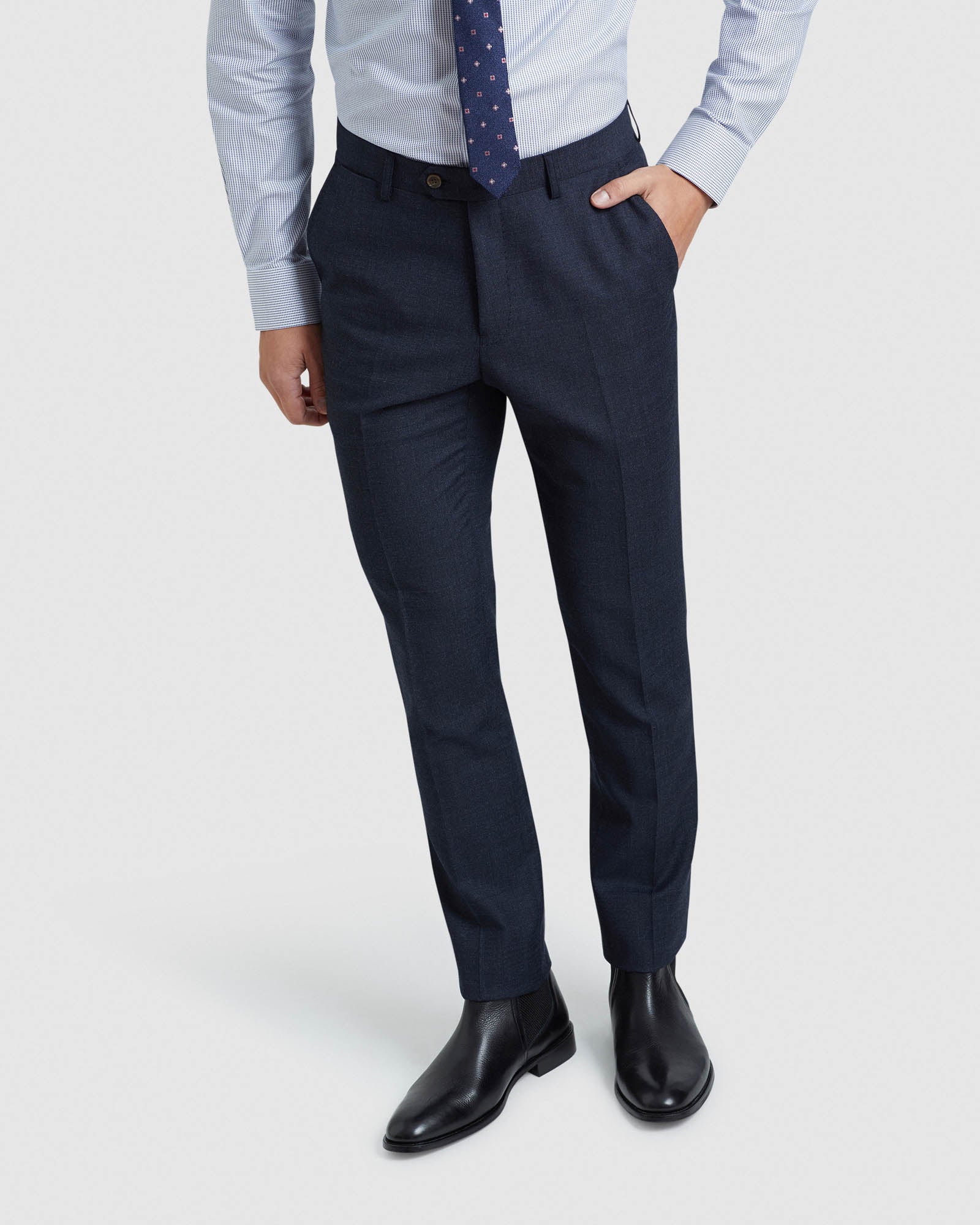 BYRON WOOL STRETCH SUIT TROUSERS