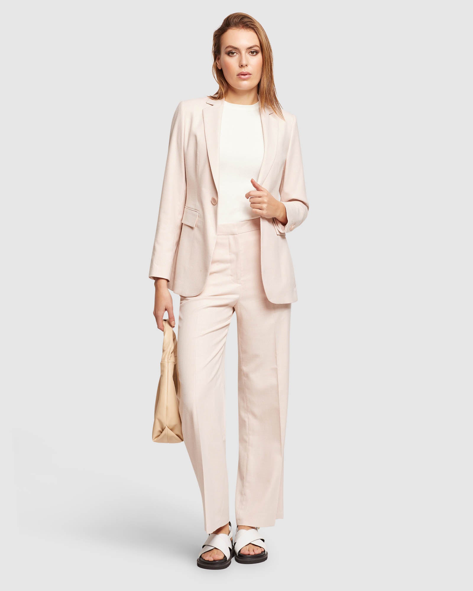 LAUREN ECO WIDE LEG SUIT PANTS