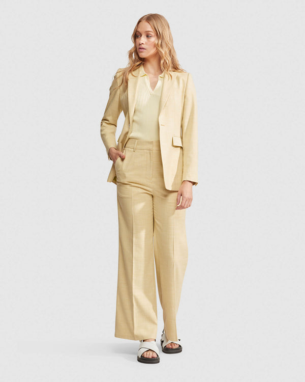 Beige Crepe Trouser Suit  Designer Desirables