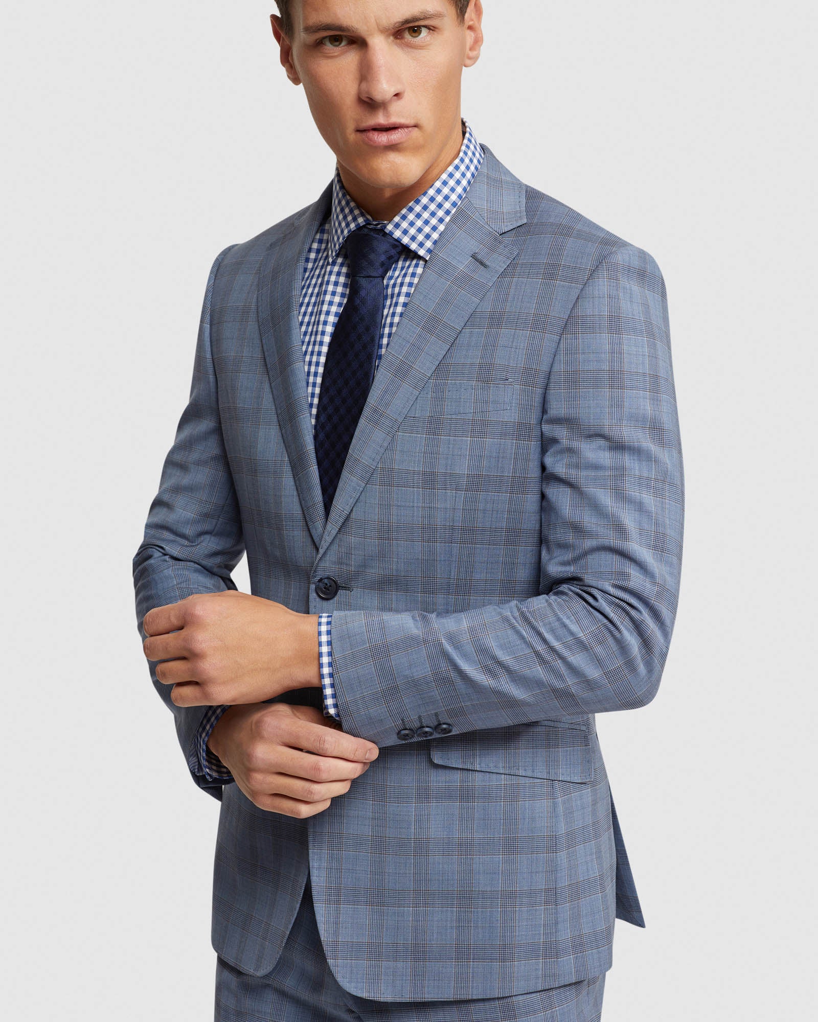 NEW HOPKINS WOOL CHECKED SUIT JACKET