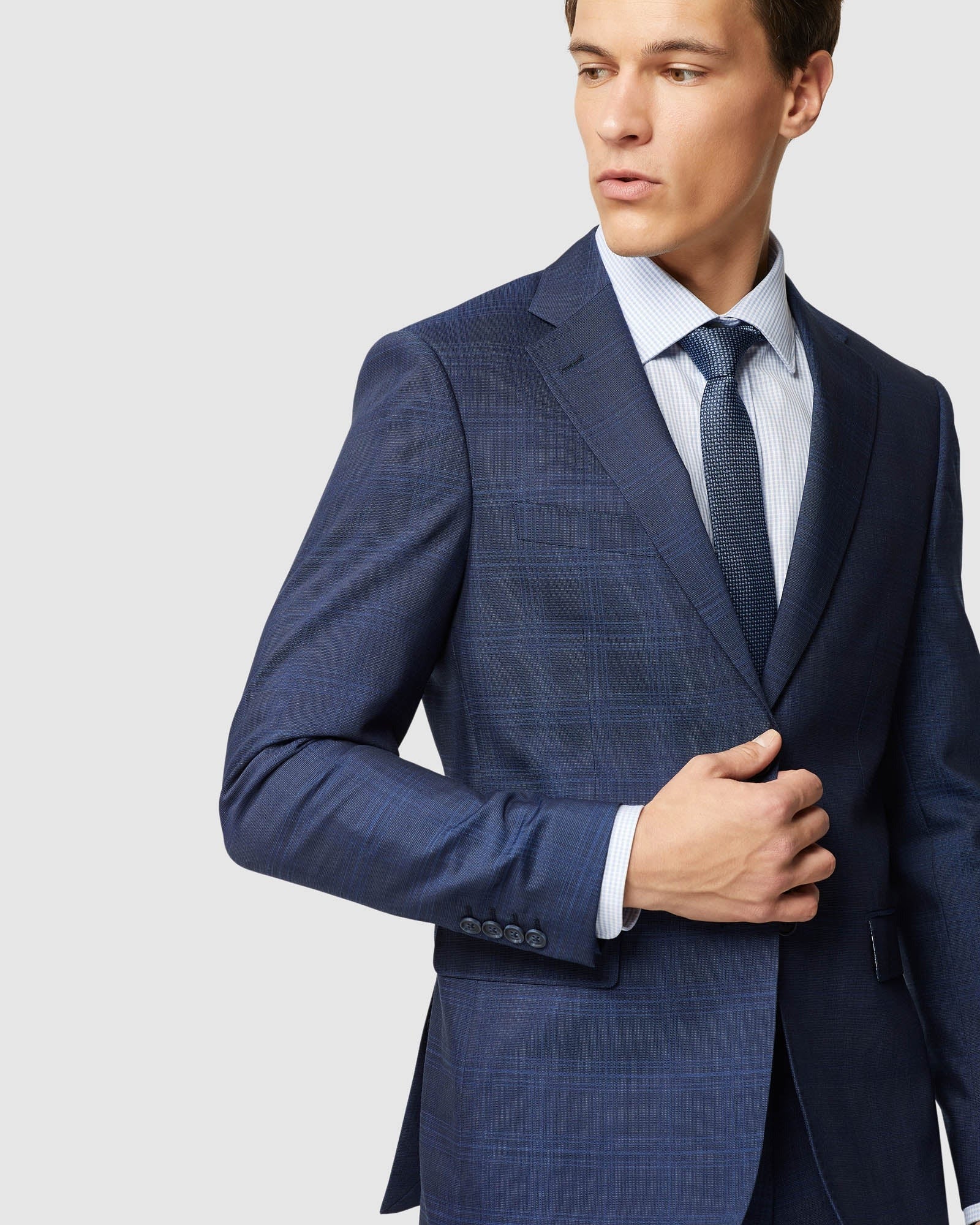 BYRON WOOL CHECKED SUIT JACKET