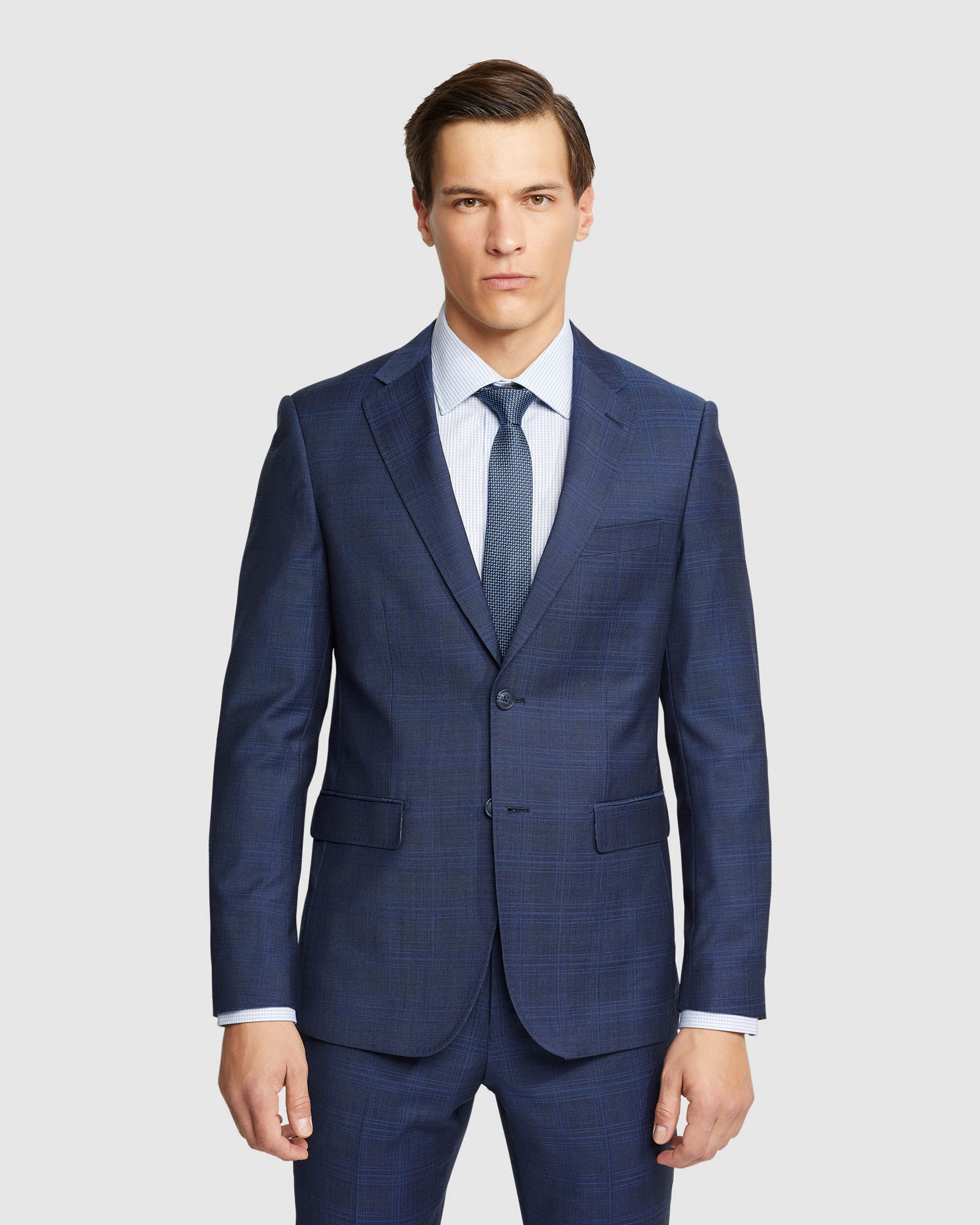 BYRON WOOL CHECKED SUIT JACKET