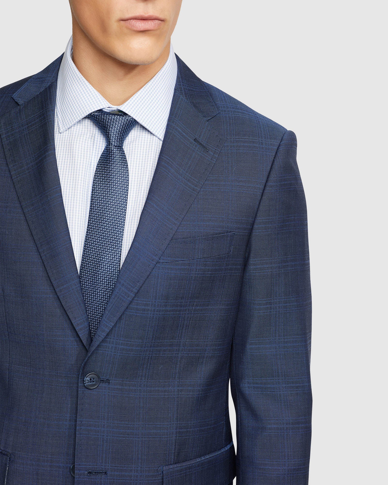 BYRON WOOL CHECKED SUIT JACKET