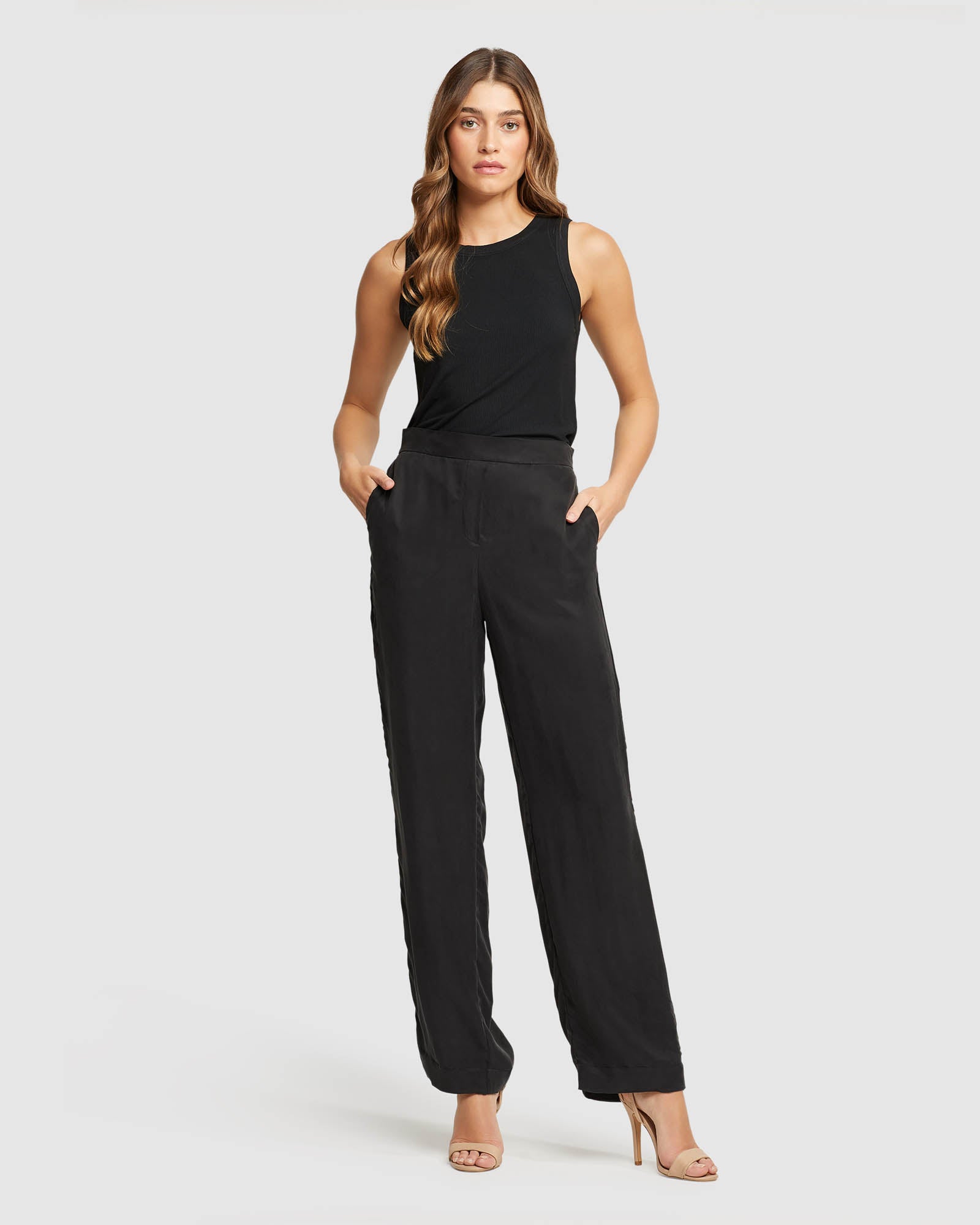 KATERINA CUPRO BLEND PANTS