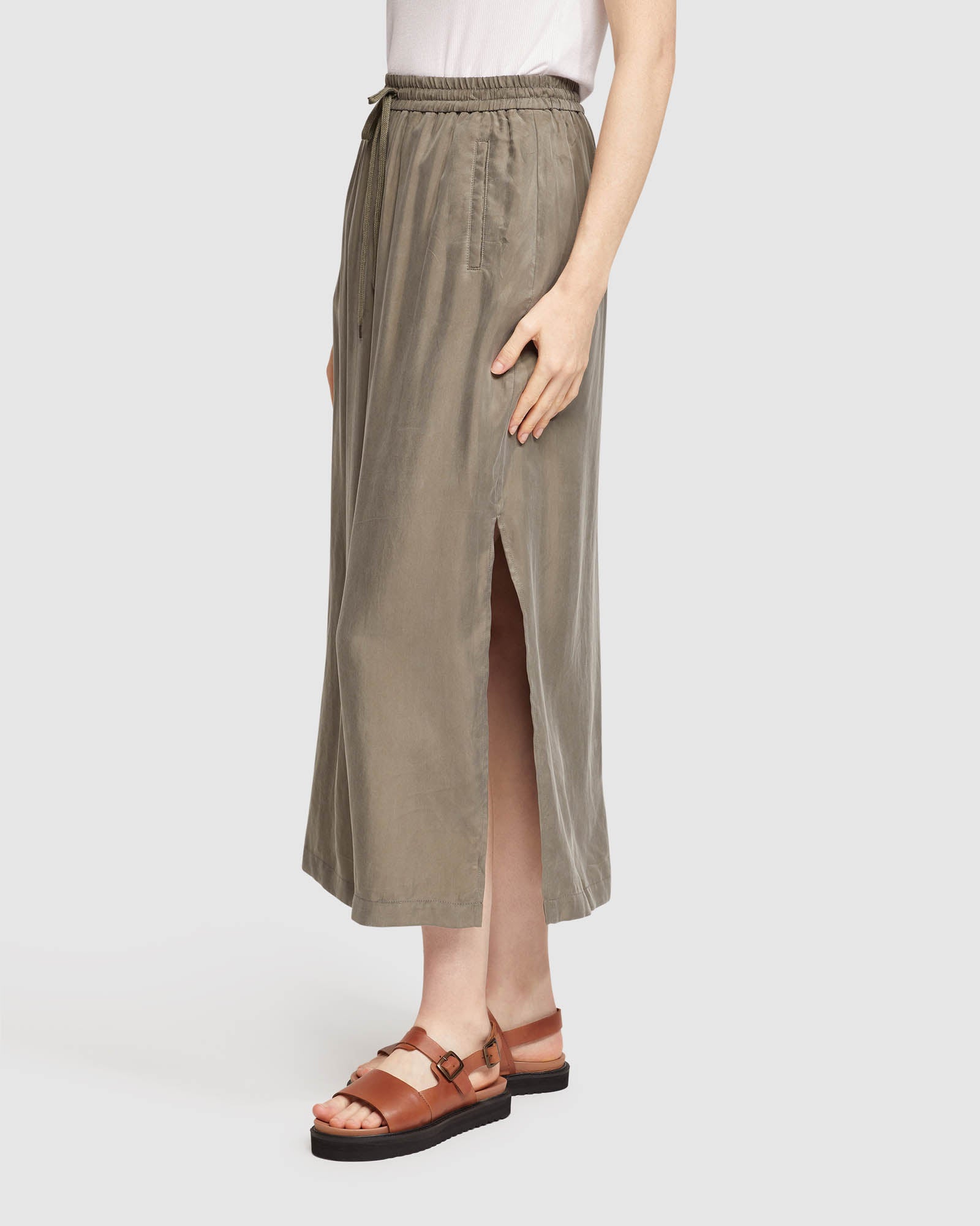 CHARLOTTE CUPRO BLEND SKIRT