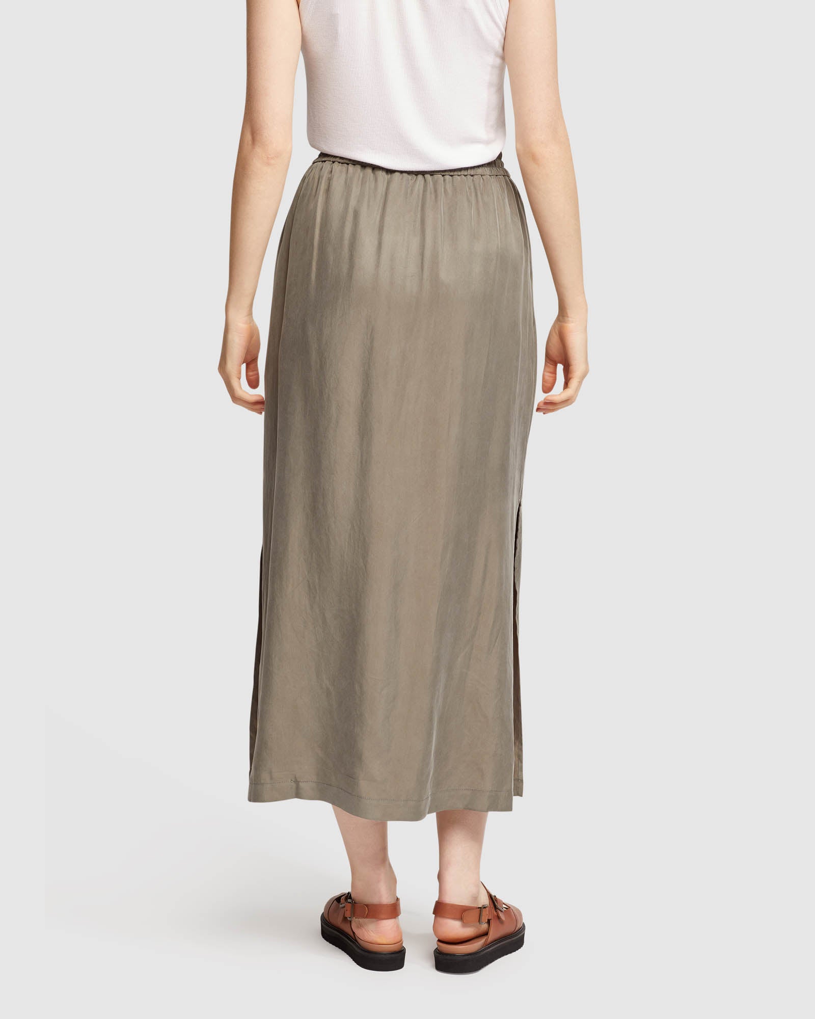 CHARLOTTE CUPRO BLEND SKIRT