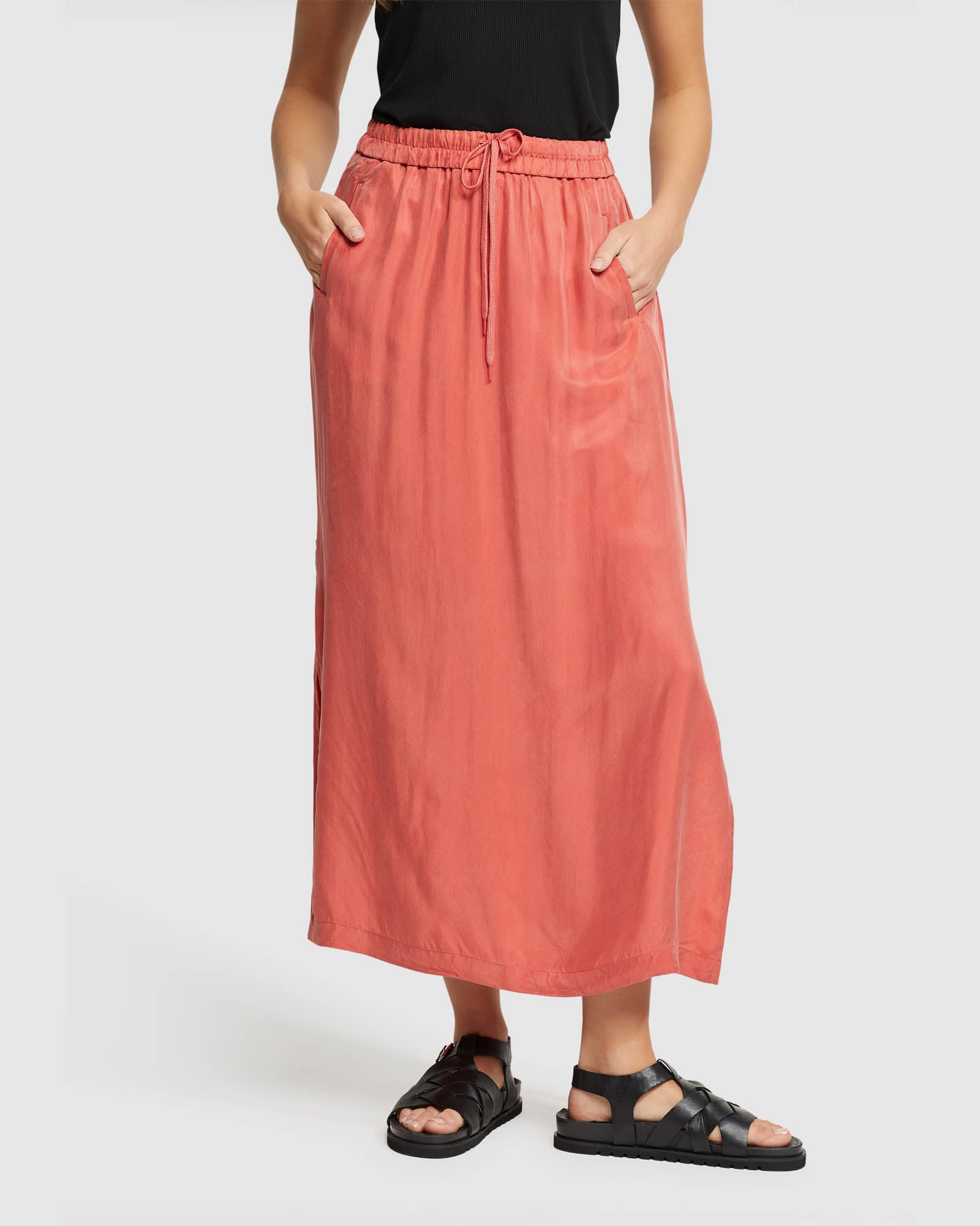 CHARLOTTE CUPRO BLEND SKIRT