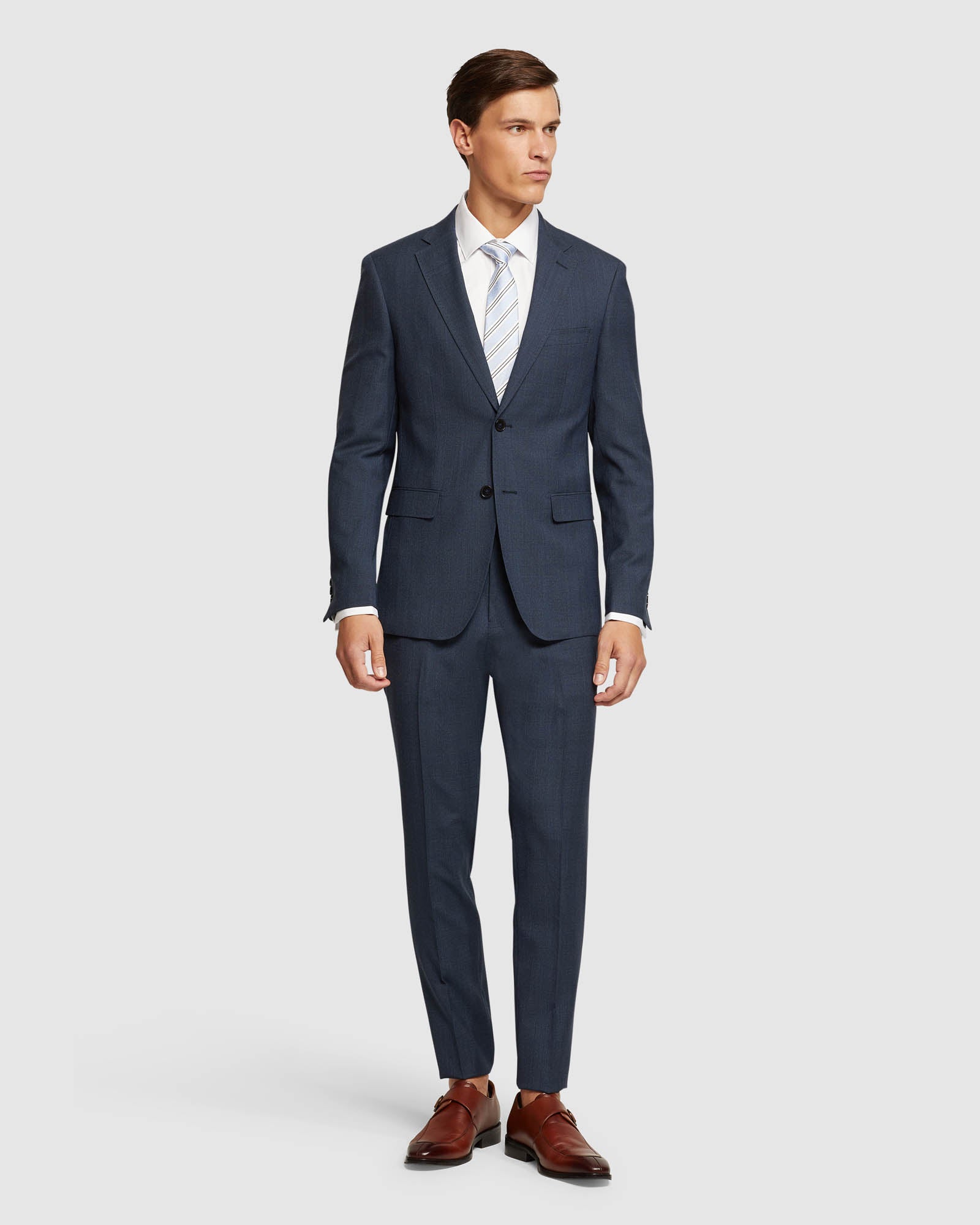 BYRON WOOL STRETCH SUIT TROUSERS