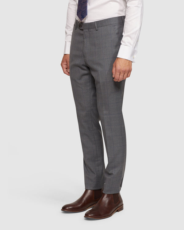 Grey Herringbone Wool Flannel Dress Pant - Custom Fit Tailored Clothing