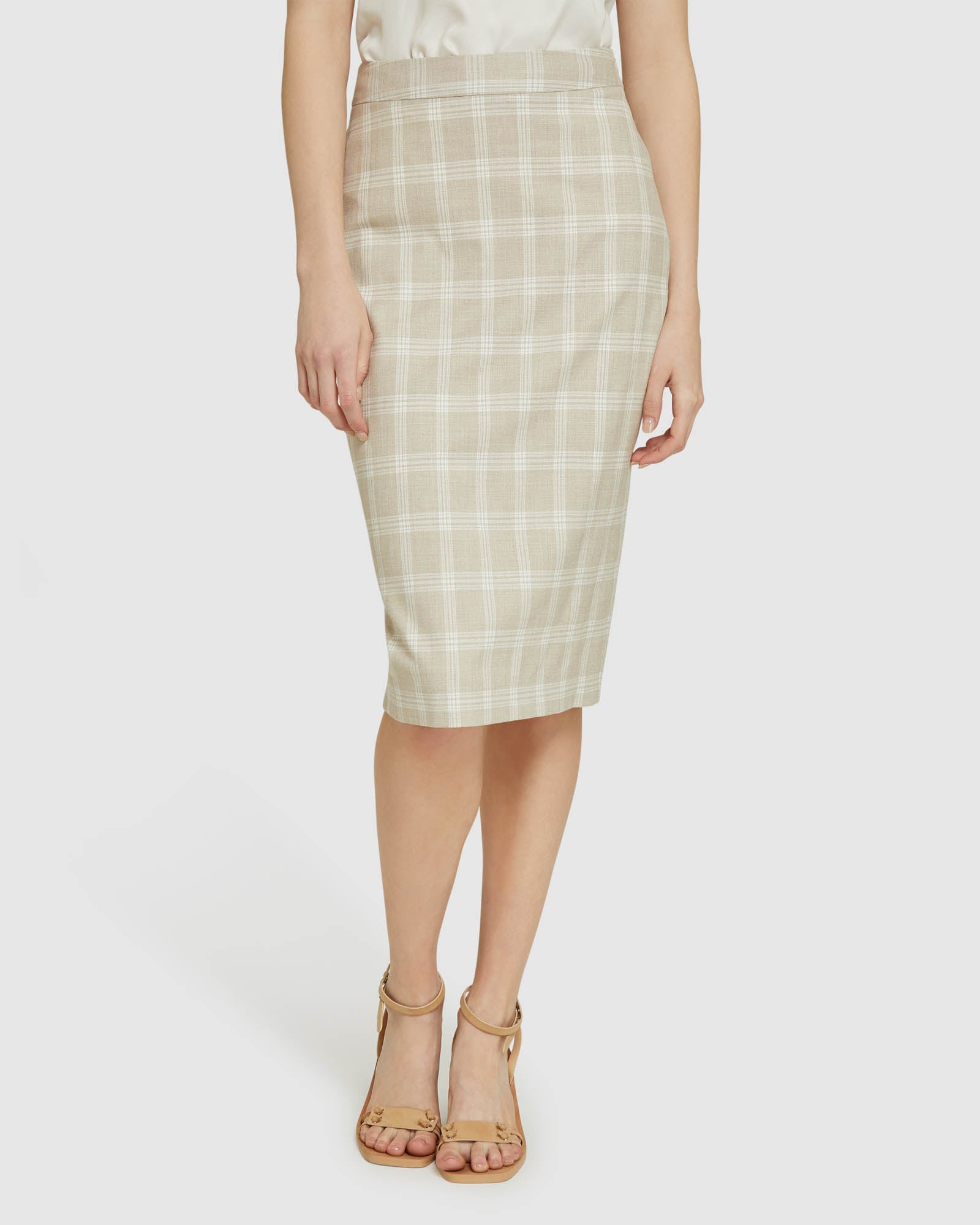 PEGGY CHECK SUIT SKIRT