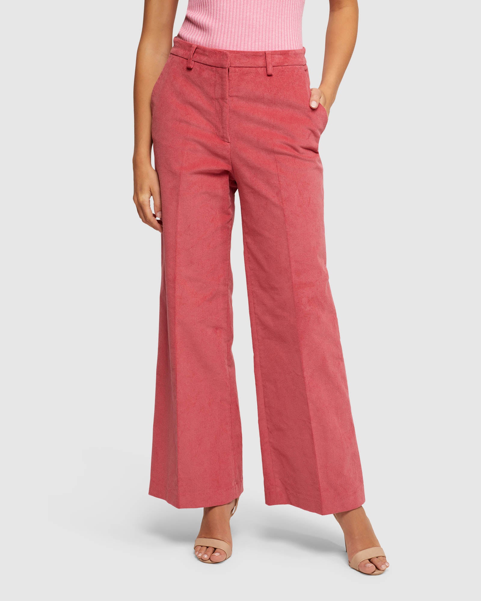 JENNIFER CORDUROY WIDE LEG TROUSERS