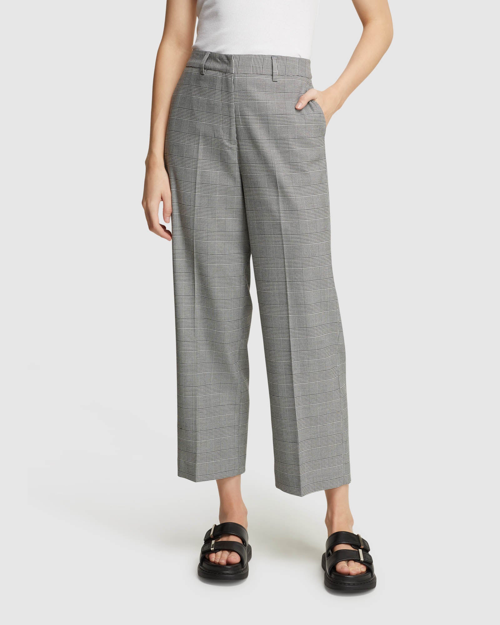 HELENA CHECK STRETCH ECO SUIT PANT