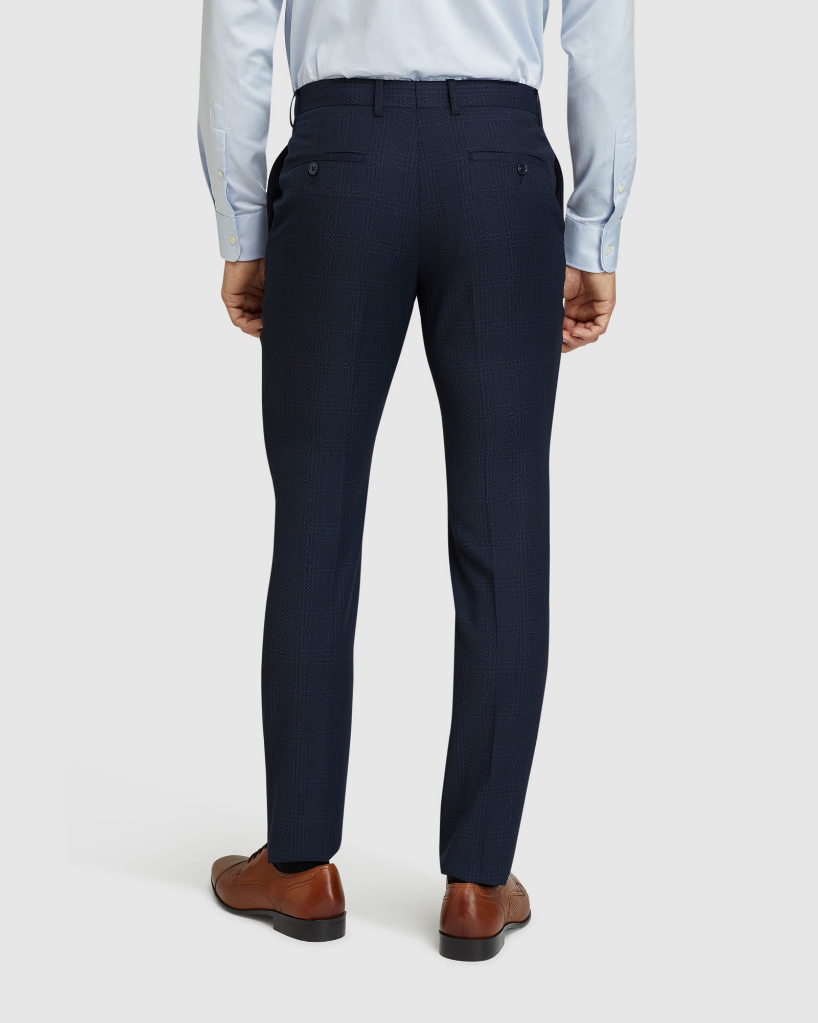 HOPKINS WOOL RICH CHECK SUIT PANTS