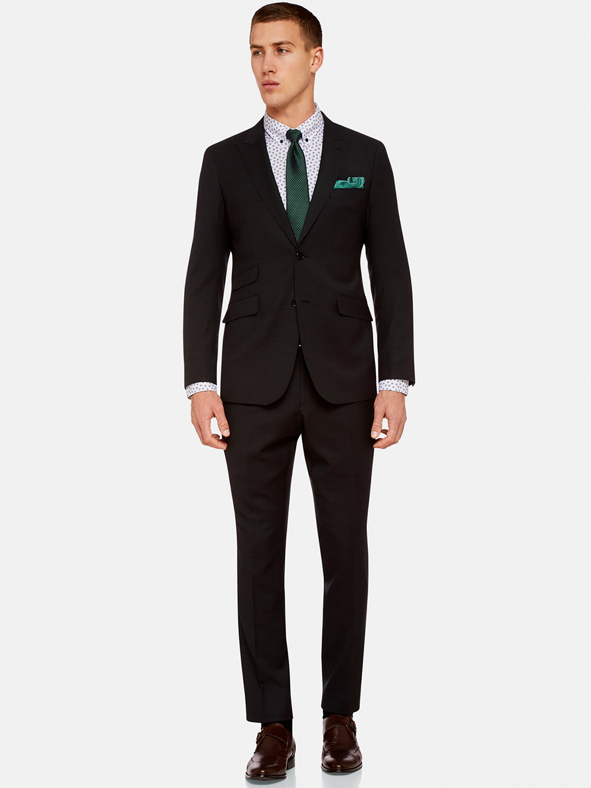 HOPKINS PEAK LAPEL WOOLSUIT JACKET