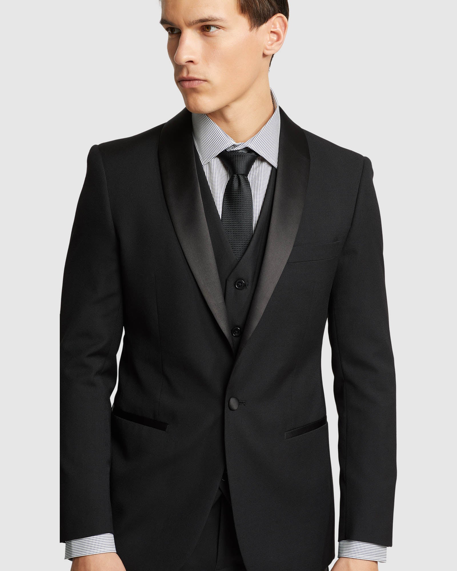 DINNER SUIT JACKET WITH SHAWL NECK