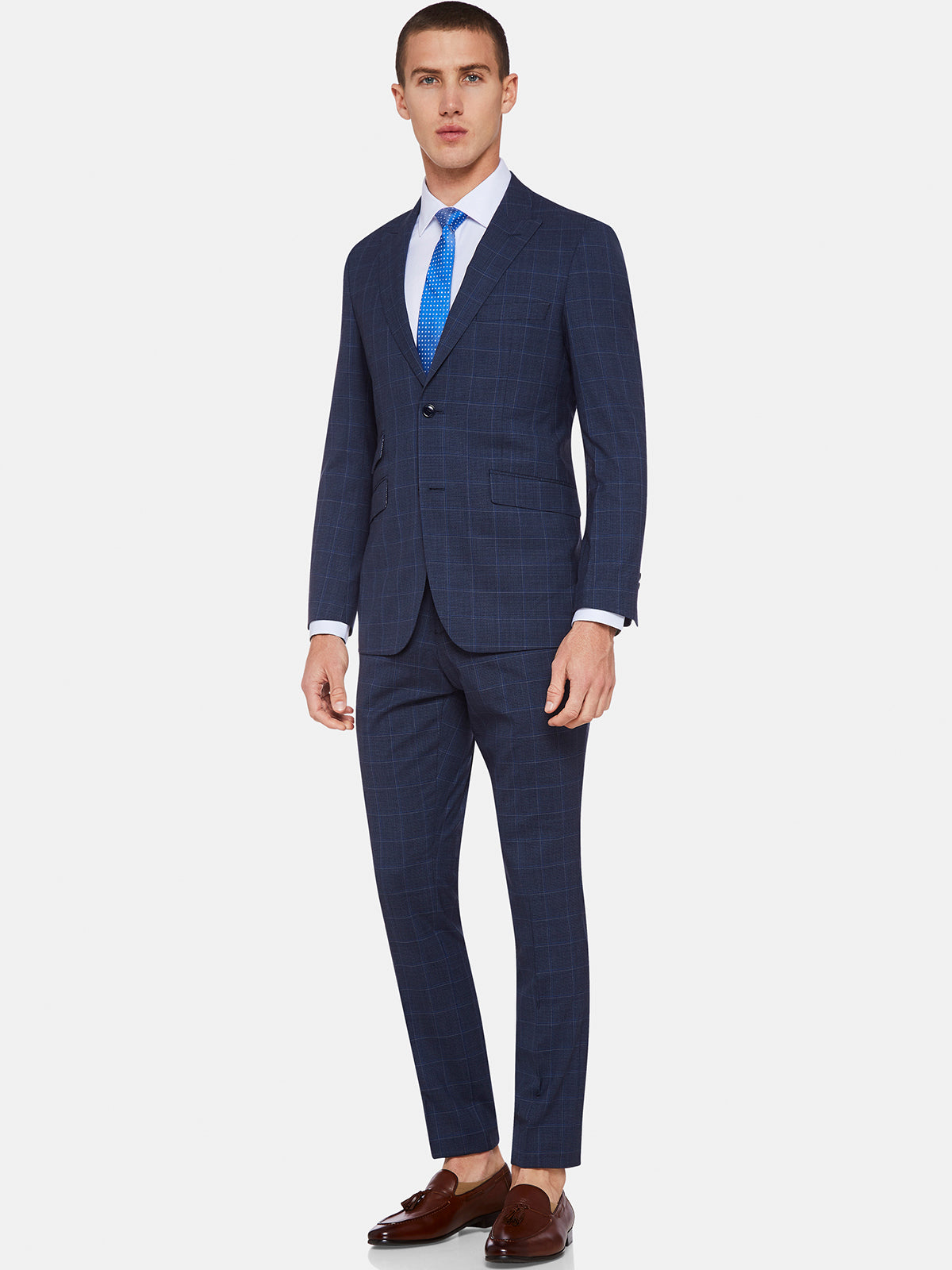 HOPKINS PEAK LAPEL WOOL SUIT JACKET