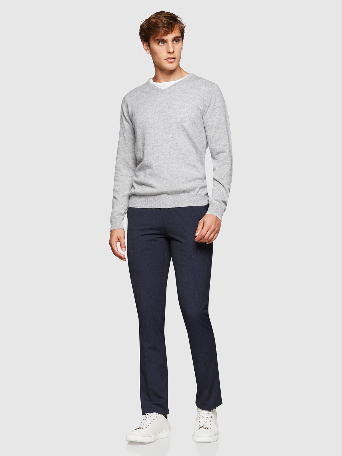 STRETCH TEXTURED TROUSERS