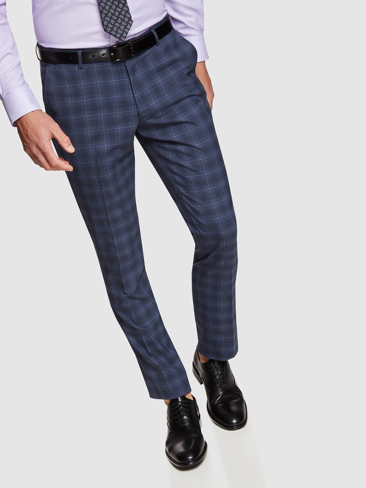 AUDEN ECO CHECKED SUIT TROUSERS