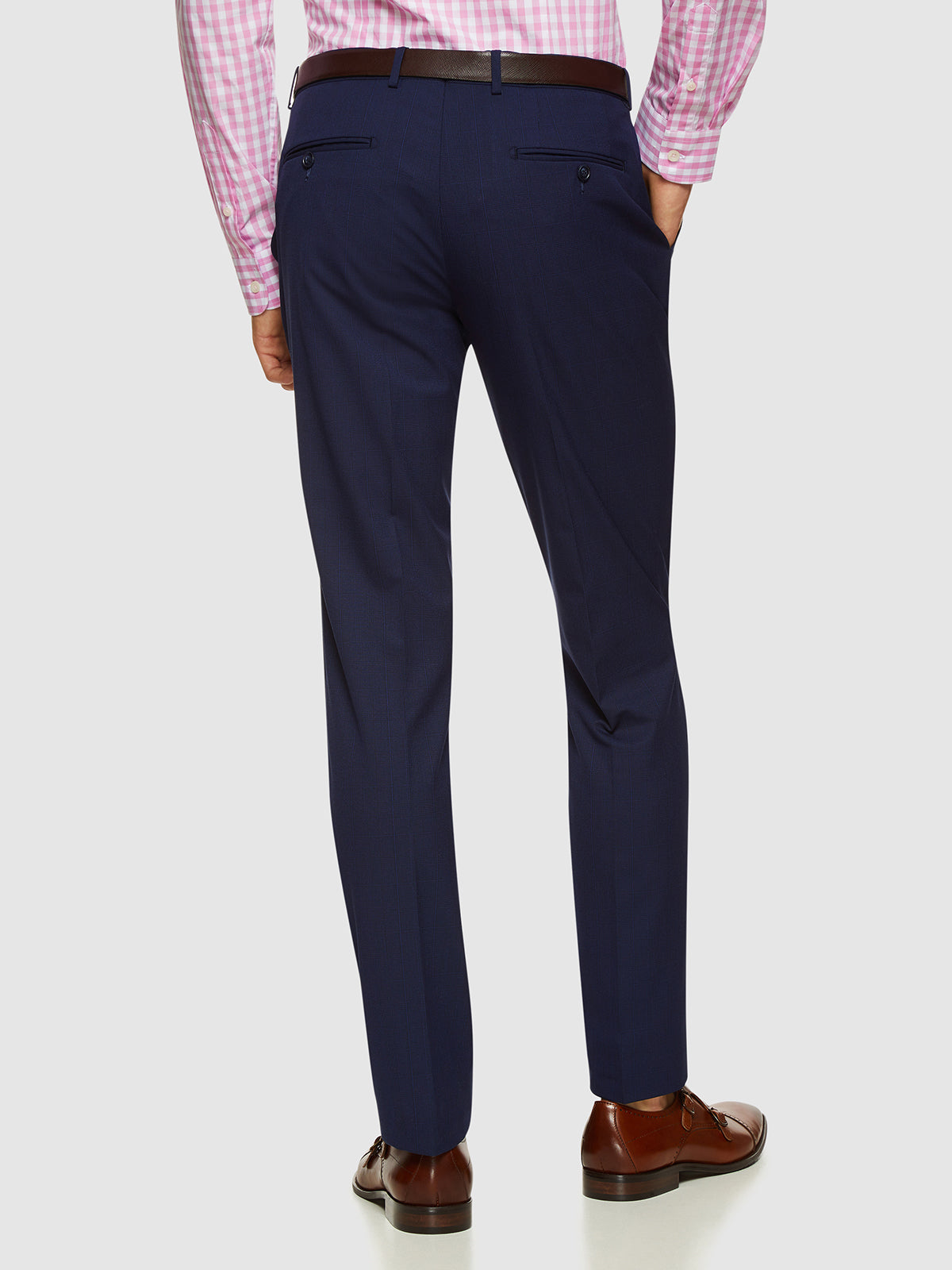 AUDEN ECO CHECKED SUIT TROUSERS