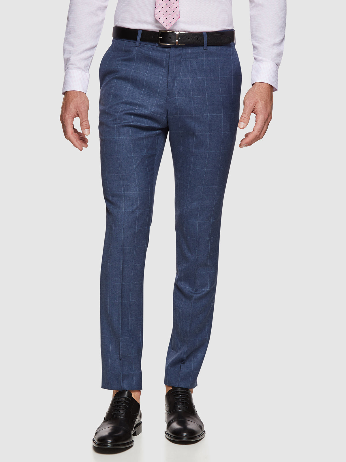 HOPKINS WOOL STRETCH CHECK PANTS