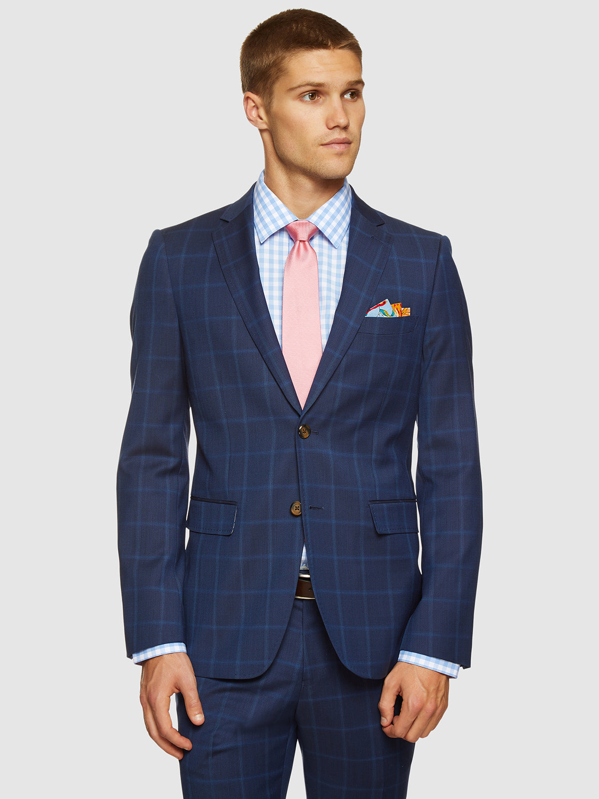 AUDEN WOOL SUIT CHECKED JACKET