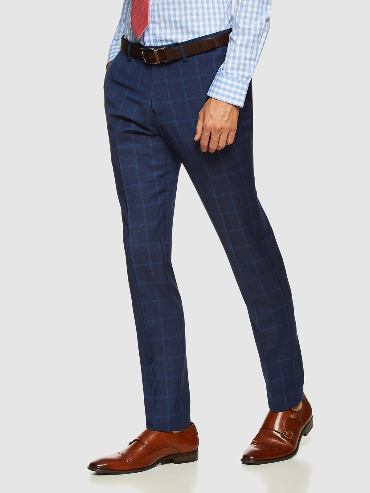 AUDEN WOOL SUIT CHECKED TROUSERS