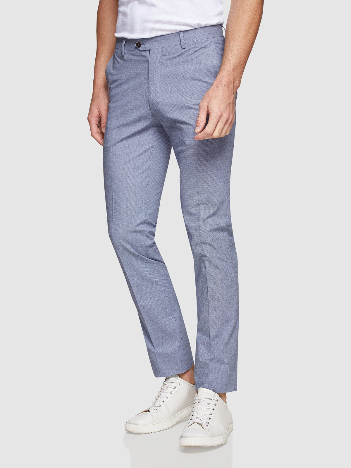 STRETCH TEXTURED TROUSERS