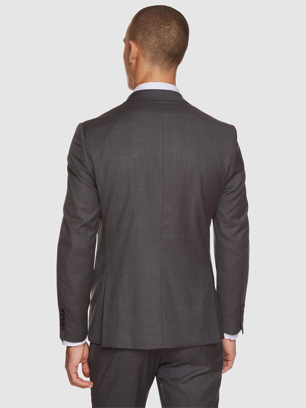 BYRON WOOL STRETCH CHECKED JACKET