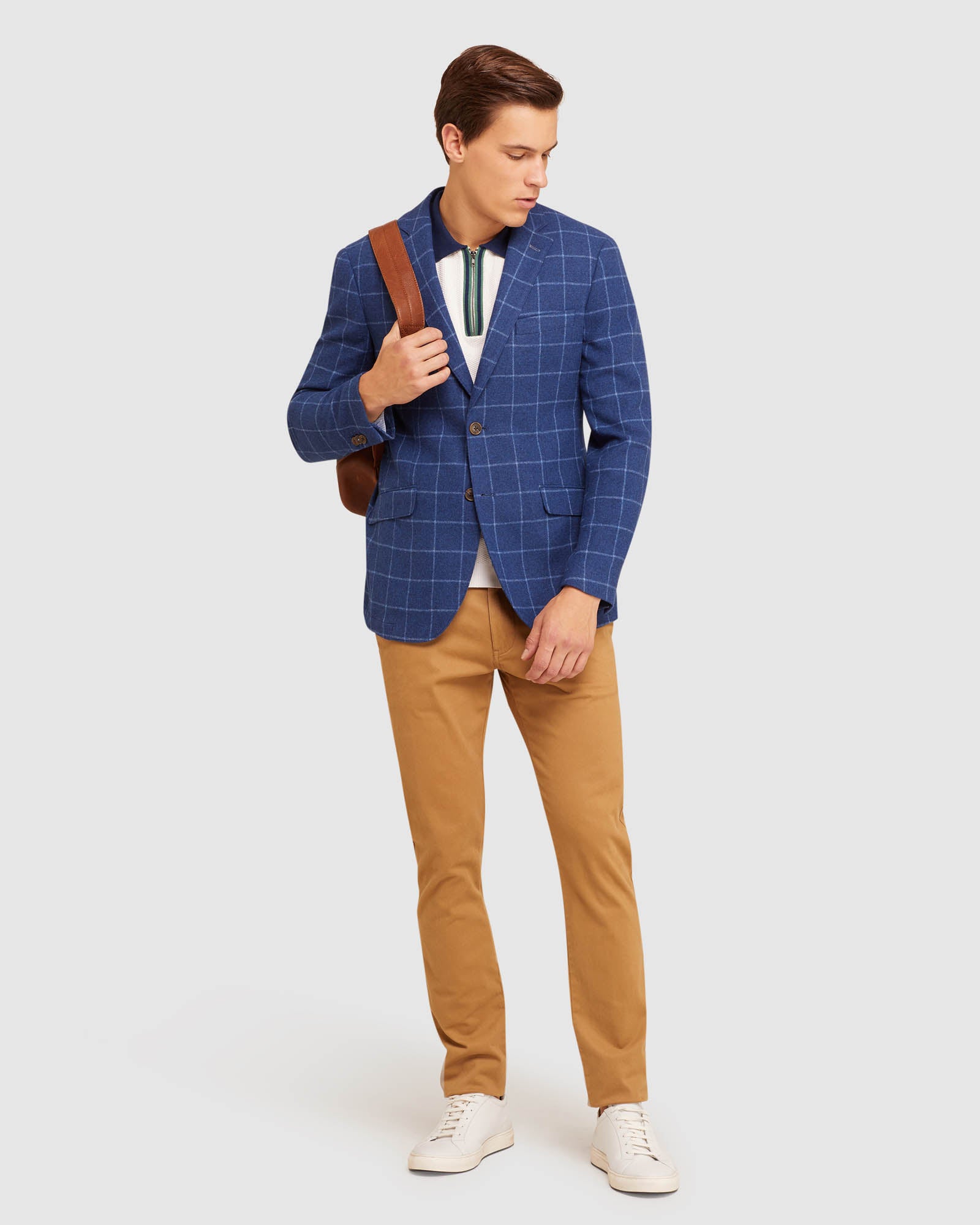 MILTON WOOL BLEND CHECKED BLAZER