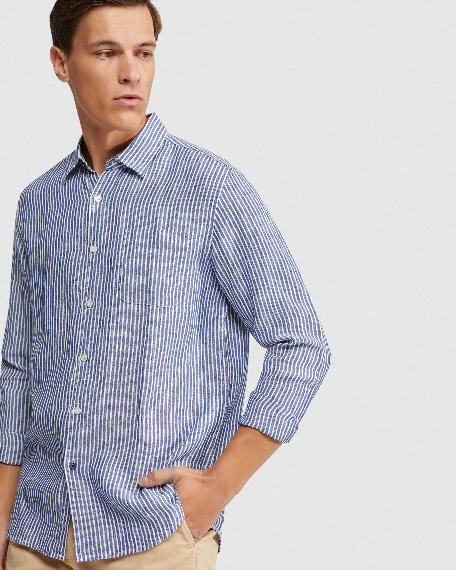 HOLLOWAY PURE LINEN STRIPED SHIRT