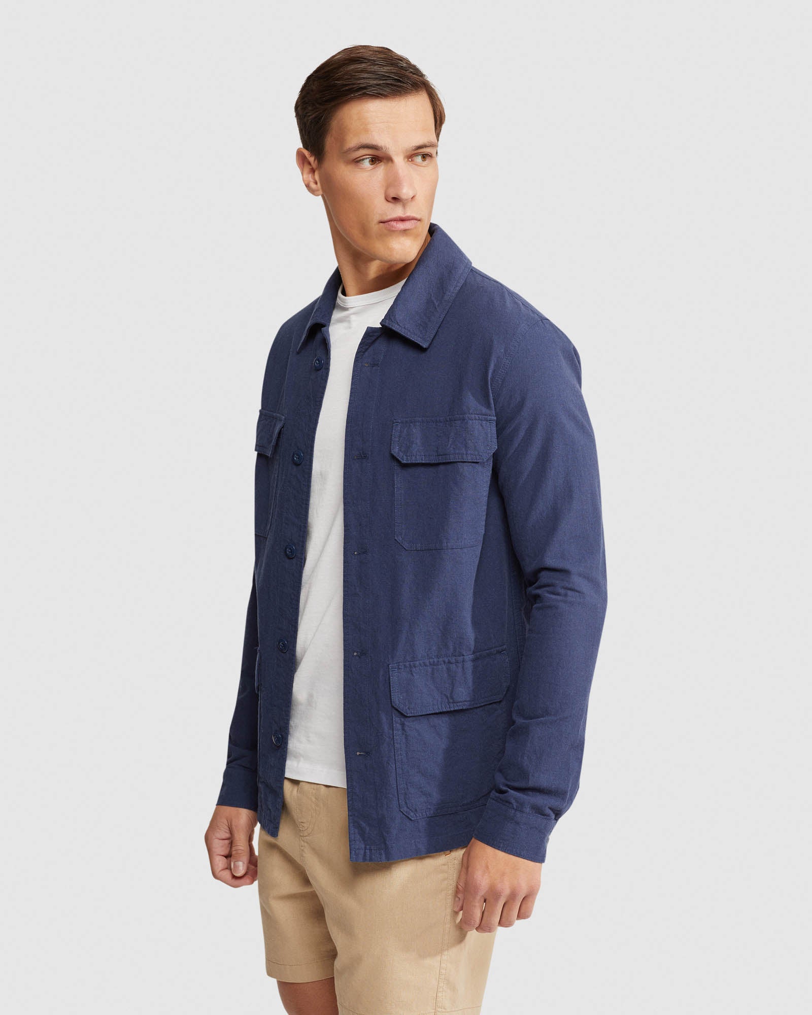 ALISTER LINEN COTTON OVERSHIRT