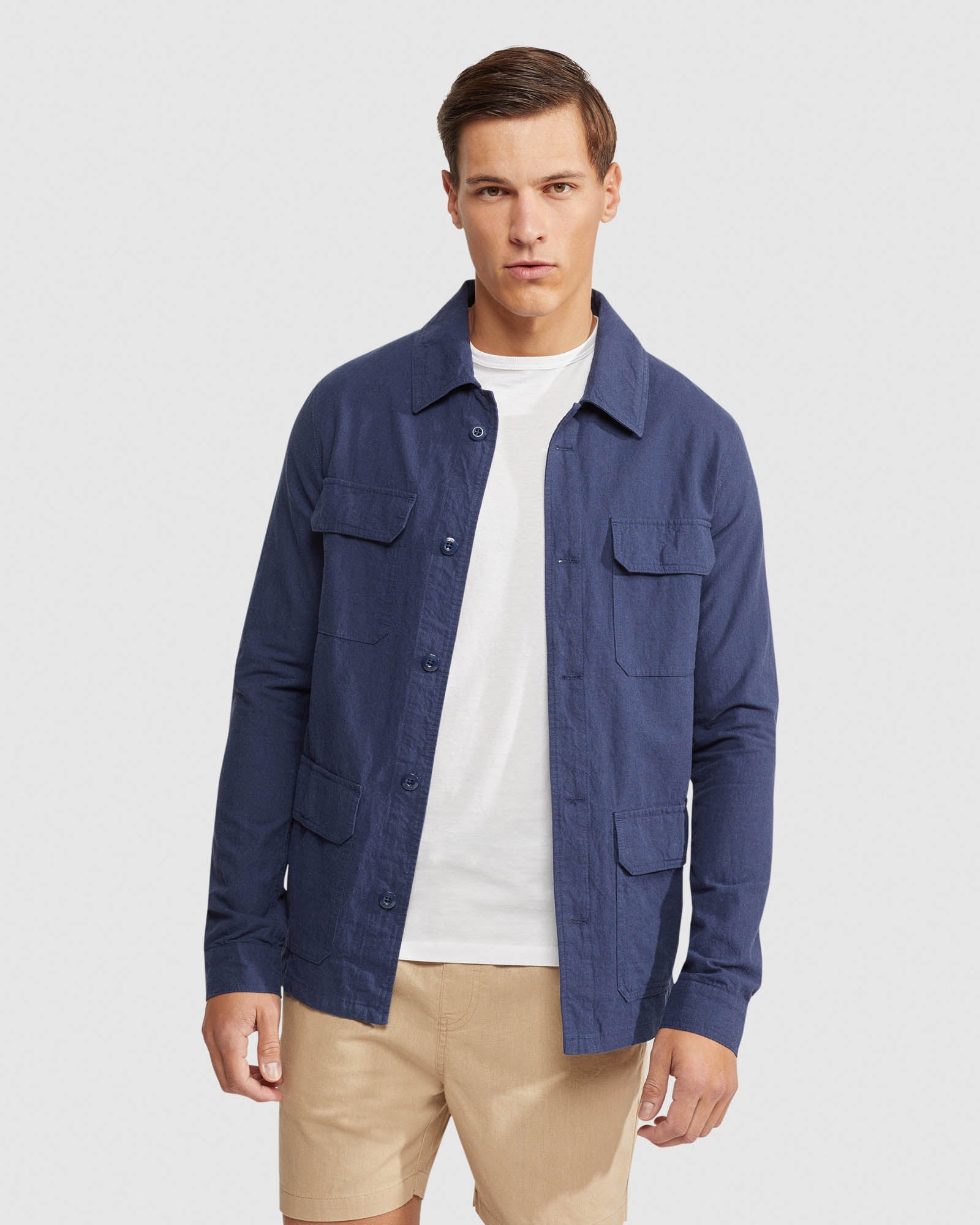 ALISTER LINEN COTTON OVERSHIRT