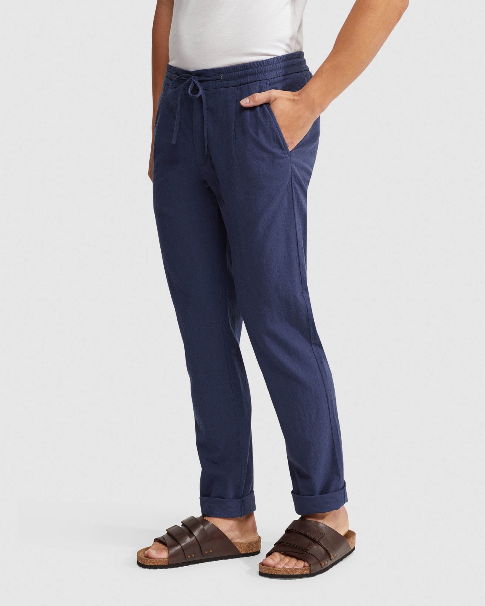 FRASER LINEN COTTON PULLON PANTS