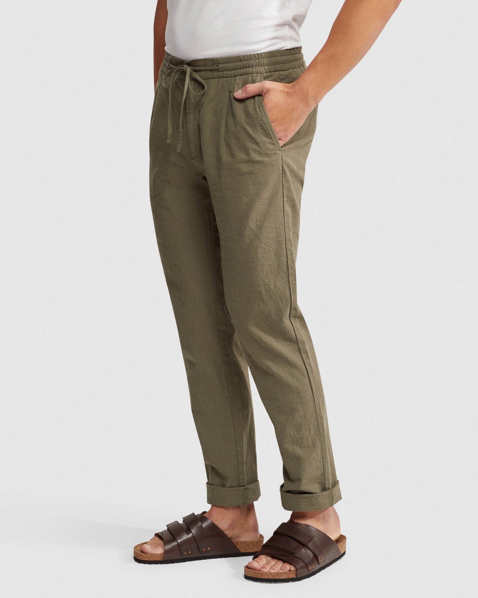 FRASER LINEN COTTON PULLON PANTS