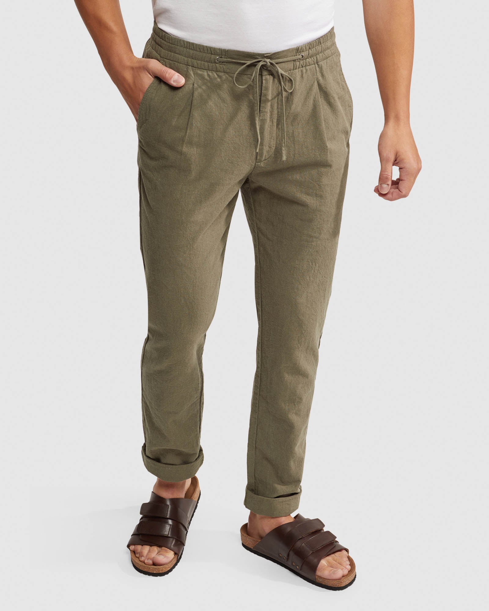 FRASER LINEN COTTON PULLON PANTS